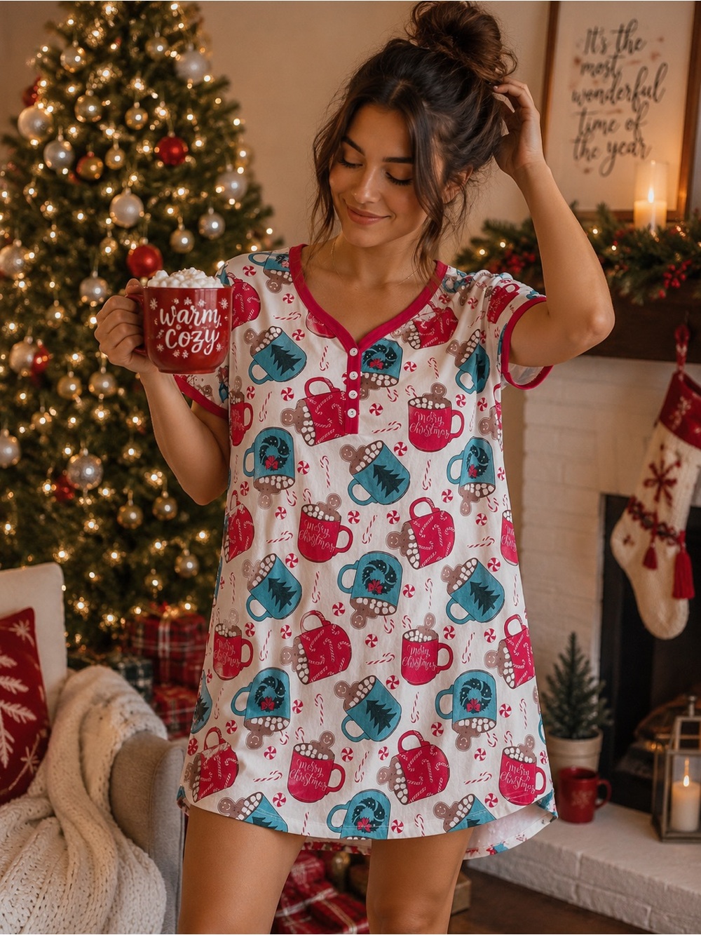 Shirley & Stone Christmas Nightgown.